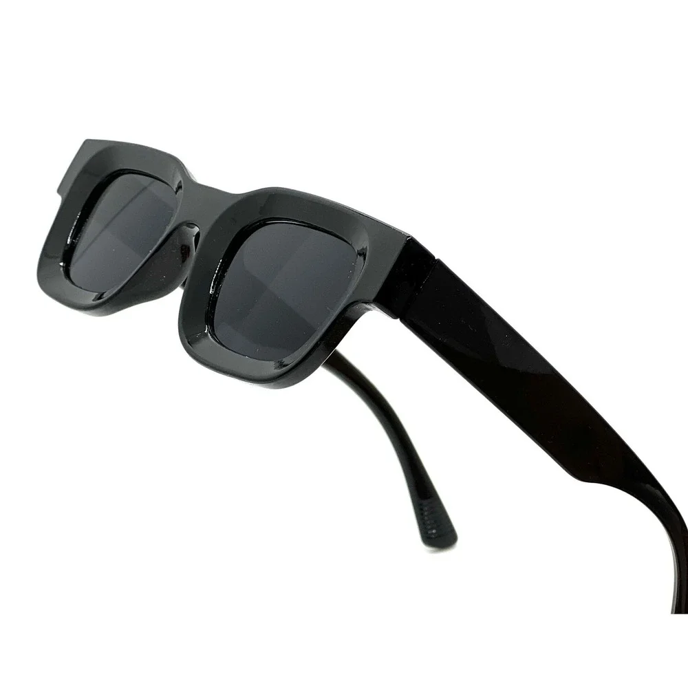 Chunky Square Frame Sunglasses Retro Vintage Fashion‎ Designer Black Shades